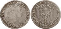 Frankreich, Königreich 1/4 Ecu 1er poincon de Warin Ludwig XIII., 1610 - 1643, Paris, deux points -