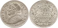 Vatikan 10 Soldi Pius IX., 1846 - 1878, An XXII -