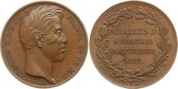 Frankreich, Königreich Bronzemedaille Karl X., 1824-1830, v. Dubois u. Puymaurin, Besuch des Königs in Beauvais -