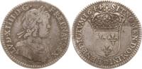 Frankreich, Königreich 1/12 Ecu à la mèche courte Ludwig XIV., 1643 - 1715, Lyon -