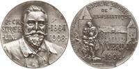 Schweiz - Waadt, Yverdon Versilberte Bronzemedaille Schweizerische Numismatische Gesellschaft, Jacot Guillarmod, auf Paul Stroehlin -