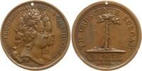 Frankreich-Lothringen Bronzemedaille Leopold Joseph, 1690 - 1729, von Mauger, auf die Geburt des Erbprinzen Ludwig -