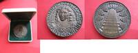 Frankreich / St. Gobain schwere Bronzegussmedaille 300. J. Glas- und Spiegelmanufaktur durch Finanzminister Jean-Baptiste Colbert -