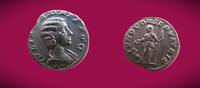 Antike / Rom / Römisches Kaiserreich / Roman coins Denar Julia Mamaea Mutter des Severus Alexander - Rom - Juno steht n.l. - RIC.343 -
