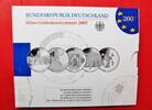 Bundesrepublik Deutschland 10 Euro Silber-Gedenkmünzenset BRD 10 € Silber Gedenkmünzenset Blister 2007 PP Polierte Platte Original -