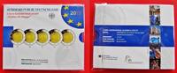 Gedenkmünzenset 5 x 2 Euro 2015 BRD Original BRD Gedenkmünzen-Satz 5x 2 € ADFGJ komplett - 30 Jahre EU-Flagge spgl., Polierte Platte, PP