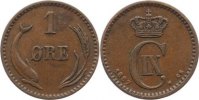 Dänemark Cu 1 Öre 1 Christian IX. 1863-1906. -