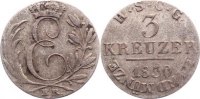 Sachsen-Coburg-Gotha 3 Kreuzer Ernst I. 1826-1844. -