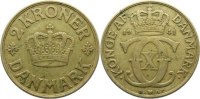 Dänemark 2 Kronen Christian X. 1912-1947. -