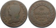 Frankreich Cu 10 Centimes Erste Republik 1793-1799. -