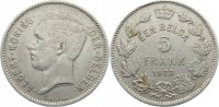 Belgien, Königreich 5 Francs Albert I. 1909-1934. -