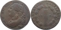 Frankreich Cu 12 Deniers 1792 D Ludwig XVI. 1774-1793. TTB-