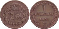 Schleswig-Holstein, Königliche Linie Cu 1 Sechsling Unter Statthalterschaft 1848-1851. -