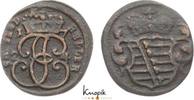 Sachsen-Saalfeld Cu Heller Johann Ernst VIII. 1680-1729. -