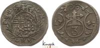 Sachsen-Coburg-Saalfeld 3 Pfennig Franz Josias 1745-1764. -