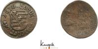 Sachsen-Gotha-Altenburg Einseitiger Kupferheller 1676 Friedrich I. 1675-1691. TTB