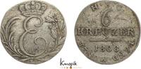 Sachsen-Coburg-Saalfeld 6 Kreuzer Ernst 1806-1826. -