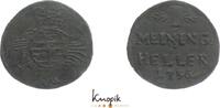 Sachsen-Meiningen Cu Heller Anton Ulrich 1746-1763. -
