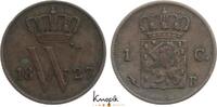 Niederlande-Königreich Cu 1 Cent 1827 B Wilhelm I. 1813-1815-1840. Avers kl. Fleck, TTB