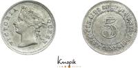 Straits Settlements 5 Cent 1900 Victoria 1837-1901. kl. Kratzer, TTB-SUP