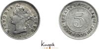 Straits Settlements 5 Cent 1897 H Victoria 1837-1901. TTB+
