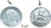 Erster Weltkrieg Tragbare versilberte Zinkmedaille Ludwig III. von Bayern *1845 München, +1921 Sárvár, Ungarn. -