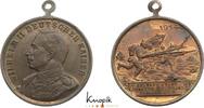 Erster Weltkrieg Tragbare Bronzemedaille Kaiser Wilhelm II. von Preußen *1859 Berlin, + 1941 Doorn, Niederlande. -