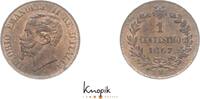 1 Centesimo 1867  M Italien-Königreich Vittorio Emanuele II. 1859/1861-1878. vorzüglich-Stempelglanz