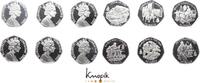Gibraltar 50 Pence Elisabeth II. 1952-2022. -