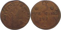 Mecklenburg-Rostock, Stadt Cu 3 Pfennig -