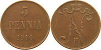 FINLAND 5 PENNIÄ Nikolaus II. (1894-1917) -