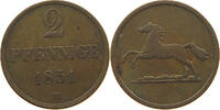 BRAUNSCHWEIG WOLFENBÜTTEL 2 PFENNIG 1851 Wilhelm 1831-1884 SS- 9,00 EUR  + 5,99 EUR frais d'envoi