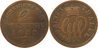 SCHAUMBURG LIPPE 2 PFENNIG Georg Wilhelm 1807-1860 -