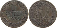 SCHWEIZ GENF GENEVE CENTIME 1839 TTB+