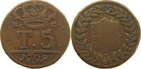 ITALY STATES NAPLES 5 TORNESI Ferdinando IV (I) di Borbone, 1759-1816 -