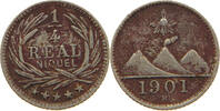GUATEMALA 1/4 REAL 1901 S 6,00 EUR  + 5,99 EUR frais d'envoi