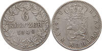 6 KREUZER 1848 NASSAU Adolph 1839-1866 SS