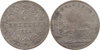 6 KREUZER 1854 FRAKFURT STADT  SS