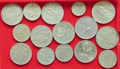 RUSSIA COLLECTION LOT RUSSIA ROUBLE 1/2 ROUBLE 15PC 135G -