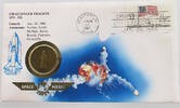 UNITED STATES OF AMERICA NUMISBRIEF / STATIONERY MEDAL STS-51L SPACE -