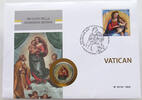 VATICAN NUMISBRIEF / STATIONERY 2 EURO MADONNA SISTINA -