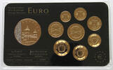 MALTA SET GOLD PLATED SET 2008 + RHODIUM MEDAL -