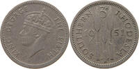 SOUTHERN RHODESIA 3 PENCE George VI. (1936-1952) -