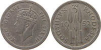 SOUTHERN RHODESIA 3 PENCE George VI. (1936-1952) -