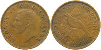 NEW ZEALAND PENNY 1941 George VI. (1936-1952) SS 4,00 EUR  + 5,99 EUR frais d'envoi