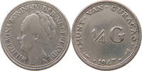 CURACAO 1/4 GULDEN Wilhelmina 1890-1948 -