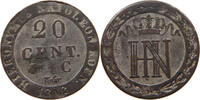 20 CENTIMES 1812 C WESTFALEN KÖNIGREICH Hieronymus Napoleon 1807-1813 SS