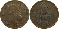 BRAZIL 20 REIS Pedro II. 1831 - 1889 -