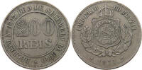 BRAZIL 200 REIS Pedro II. 1831 - 1889 -