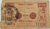FRANCE 20 CENTIMES VALENCIENNES -